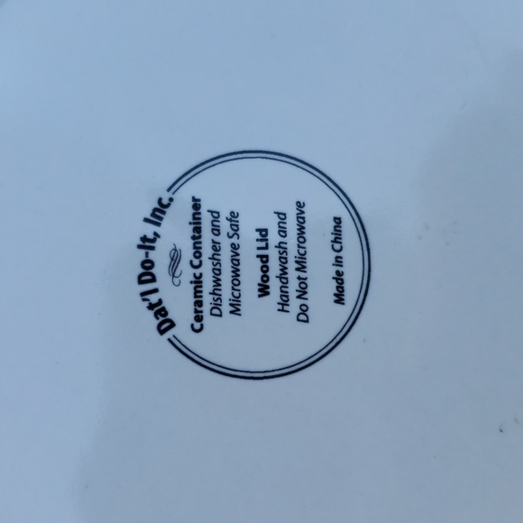 $15 or 2/$20. Small White Ceramic Cookie Jar "Cookies Make Everything Better" - Picture 2 of 2